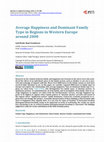 Research paper thumbnail of Average Happiness and Dominant Family Type in Regions in Western Europe around 2000