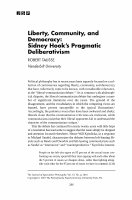 Research paper thumbnail of Liberty, Community, and Democracy: Sidney Hook's Pragmatic Deliberativism