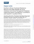 Research paper thumbnail of Southern African Treatment Resistance Network (SATuRN) RegaDB HIV drug resistance and clinical management database: supporting patient management, surveillance and research in southern Africa