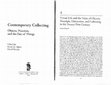 Research paper thumbnail of Contemporary Collecting: Objects, Practices, and the Fate of Things