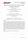 Research paper thumbnail of Democratization in South Asia: A Case Study of India and Pakistan (1988-1999) 