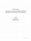 Research paper thumbnail of ARTICLE REVIEW: A DISCOURSE ANALYSIS OF ELITE AMERICAN NEWSPAPER EDITORIALS: THE CASE OF IRAN’S NUCLEAR PROGRAM 