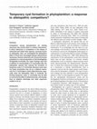 Research paper thumbnail of Temporary cyst formation in phytoplankton: a response to allelopathic competitors