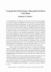 Research paper thumbnail of Le projet des Trois Gorges : faire parler les héros et les dieux