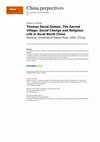 Research paper thumbnail of Book Review of  Thomas David Dubois, The sacred village. Social change and religious life in Rural North China, Honolulu, University of Hawai’i Press, 2005