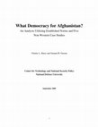 Research paper thumbnail of what democracy for Afghanistan