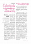 Research paper thumbnail of Die Geschichte der Behindertenpolitik in der Bundesrepublik aus Sicht der Disability History