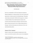 Research paper thumbnail of Subject Naturalism, Scientism and the Problem of Linguistic Meaning: Critical Remarks on Price’s “Naturalism Without Representationalism”