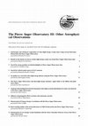 Research paper thumbnail of The Pierre Auger Observatory III: Other Astrophysical Observations