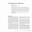 Research paper thumbnail of Considering Physicality in Digital Models