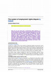 Research paper thumbnail of The system of employment rights dispute in Ireland