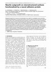 Research paper thumbnail of Neurite outgrowth on microstructured surfaces functionalized by a neural adhesion protein