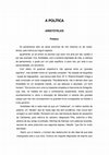 Research paper thumbnail of ARISTÓTELES - A Política