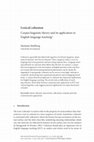 Research paper thumbnail of Lexical cohesion: Corpus linguistic theory and its application in English language teaching