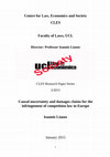 Research paper thumbnail of Causal uncertainty and damages claims for the infringement of competition law in Europe