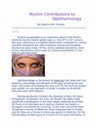 Research paper thumbnail of Muslim Contributions to Ophthalmology 