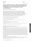 Research paper thumbnail of Plasma carotenoids, vitamin C, retinol and tocopherols levels and pancreatic cancer risk within the European Prospective Investigation into Cancer and Nutrition: A nested case-control study