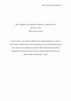 Research paper thumbnail of Men's Strengths in the Transition to Fatherhood - Review