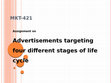 Research paper thumbnail of Assignment on Advertisements Targeting Four Different Stages of Life Cycle (Power Point Slides)