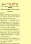 Research paper thumbnail of The structure of British Neolithic Society:  a response to Clive Ruggles and Gordon Barclay. From the Antiquity web site.