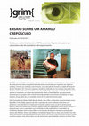 Research paper thumbnail of ENSAIO SOBRE UM AMARGO CREPÚSCULO