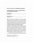 Research paper thumbnail of “Considérations pour orienter les recherches futures sur les groupes de discussion.” With Lisa Birch. Recherches qualitatives 29 (3), 2011, 214-226.