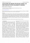 Research paper thumbnail of  Analysis of Bone Staples Using an SMA Beam Finite Element Model