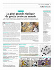 Research paper thumbnail of La plus grande réplique de grotte ornée au monde