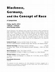 Research paper thumbnail of Symposium: Blackness, Germany, and the Concept of Race