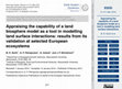 Research paper thumbnail of Appraising the capability of a land biosphere model as a tool in modelling land surface interactions: results from its validation at selected European ecosystems