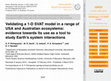 Research paper thumbnail of Validating a 1-D SVAT model in a range of USA and Australian ecosystems: evidence towards its use as a tool to study Earth’s system interactions