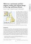 Research paper thumbnail of What was a mortarium used for? Organic residues and cultural change in Iron Age and Roman Britain