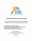 Research paper thumbnail of Learning disability, sport and legacy 