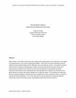 Research paper thumbnail of Greening the Library: Collection Development Decisions