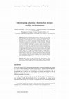 Research paper thumbnail of Developing xReality objects for mixed-reality environments