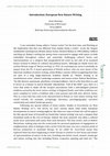 Research paper thumbnail of Introduction to Ecozon@: European Nature Writing. 