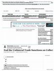 Research paper thumbnail of End the Unilateral Trade Sanctions on Collectors