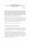 Research paper thumbnail of Entre assimilação e coação: uma noção de integração sob a perspectiva das políticas de imigração francesa