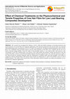 Research paper thumbnail of Effect of Chemical Treatments on the Physicochemical and Tensile Properties of Cow Hair Fibre for Low Load Bearing Composites Development