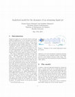 Research paper thumbnail of Analytical model for the dynamics of an atomizing liquid jet