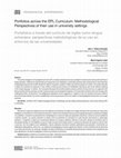 Research paper thumbnail of Portfolios across the EFL Curriculum: Methodological Perspectives of their use in university settings