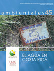 Research paper thumbnail of Valverde, R. (2013). Disponibilidad, distribución, calidad y perspectivas del agua en Costa Rica. Ciencias Ambientales (45): 5-12.