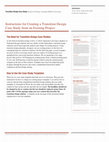 Research paper thumbnail of Transition Design Case Study Template