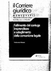 Research paper thumbnail of Fallimento del coniuge imprenditore e scioglimento della comunione legale