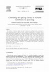 Research paper thumbnail of Controllingthe spikingactivity in excitable membranes via poisoning