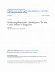 Research paper thumbnail of Reinforcing Demands for Gender Justice: The War Crimes Tribunal of Bangladesh