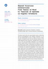 Research paper thumbnail of Beyond Vicarious Interactions: From Theory of Mind to Theories of Systems in Ergodic Artefacts