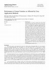 Research paper thumbnail of Performance of Aman Varieties as Affected by Urea Application Methods