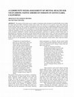 Research paper thumbnail of A COMMUNITY NEEDS ASSESSMENT OF MENTAL HEALTH SERVICES AMONG NATIVE AMERICAN INDIANS IN SANTA CLARA, CALIFORNIA