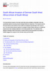 Research paper thumbnail of  South African Invasion of German South West Africa (Union of South Africa)